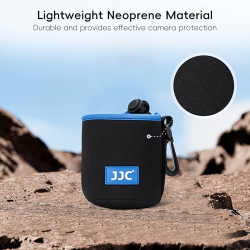 JJC Neoprene Camera Lens Pouch Case, Drawstring Bag for Lens up to 3.5x5.9" - Image 4