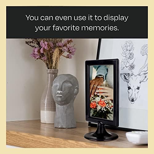 ALBEN Double Sided Standing Picture Frames - (Black, 4 count) 4x6 Inch Pedestal Photo Frame with Inserts and Base - 2 Sided Frame for Vertical Display - Image 6