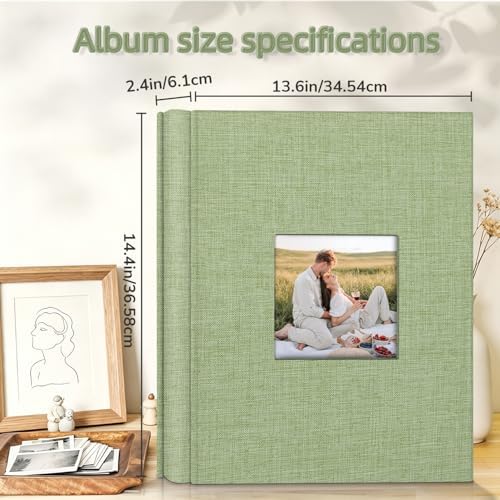 popotop Photo Album 4x6-600 Photos Photo Books with 600 Horizontal and Vertical Pockets,Linen Cover Albums for Family Wedding Anniversary Baby Vacation Pictures - Image 4