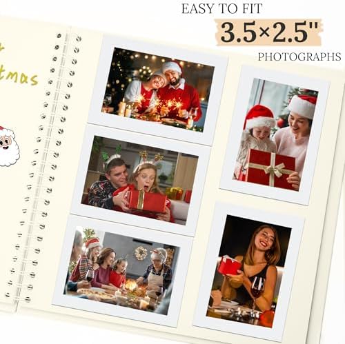 Scrapbook Photo Album 8"x8" 20 Sheets 40 Pages Hardcover Kraft Paper Cream - Image 4