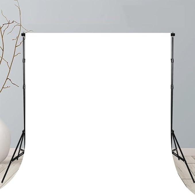Solid Photography Backdrop Background Chromakey Muslin Portrait Background Screen for Photo Video Studio… (White, 10x12ft) by HMTFOTO