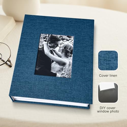 200-Pocket Photo Album 4x6 - Slip-In Picture Album with Linen Cover & Display Window, Vertical Photo Book for Wedding, Family, Baby, Anniversary & Vacation Memories (Holds 200 Photos) - Image 3