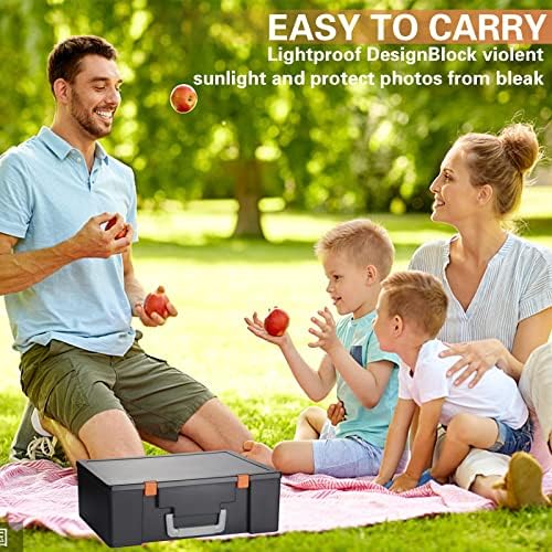 Photo Storage Box 4" x 6", 18 Inner Extra Large Photo Case Large Photo Organizer Acid-Free Photo Box Storage Photo Keeper Photo Storage Case, Plastic Craft Storage Box for Photo Stickers Stamps Seeds (Black, 18 Boxes) - Image 6