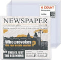 Faccito 6 Pcs Hard Newspaper Holder, 13 X 15'', 4.5mm Rigid PVC by Faccito