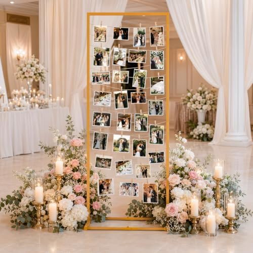 Photo Display Board with Clips & Rope for Graduation, Weddings by Unknown