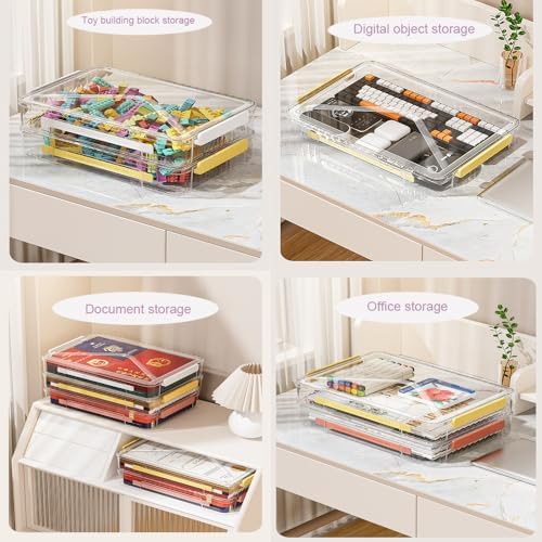 Clear Storage Box with Latch, 2 Pack, Stackable - Image 6