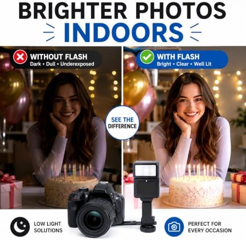 Tronixpro Digital Camera Flash with Shoe Bracket for Sony, Nikon, Canon, Pentax, Olympus & More Cameras & Camcorders - Image 4