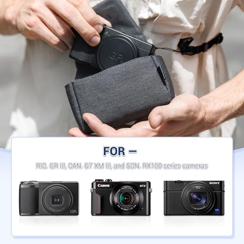 Compact Digital Camera Case Pouch for Canon G7 X G7X Mark III II Ricoh GR IV GR4 HDF Monochrome GR III GR IIIX Sony ZV-1F RX100 VII VA VI V IV III Lumix ZS99 Camera DB-120 Bag with Magnetic Closure - Image 2