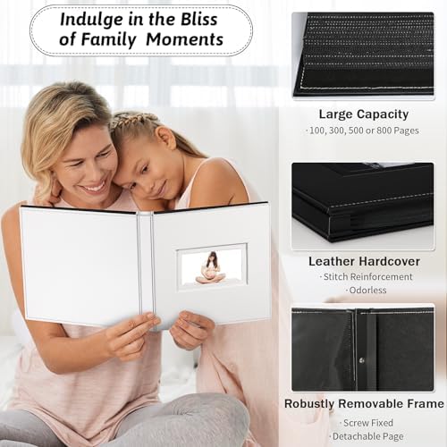 Popotop 4x6 Photo Album Holds 800 Pictures, Vegan Leather Hardcover - Image 4