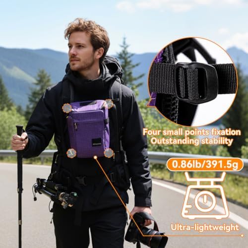 HIKEMAN Shoulder Bag Case for Camera - Outdoor Waterproof Shockproof Camera Bag,Detachable Strap for Daily Use,Travel,Cycling Climbing(Grey) - Image 6