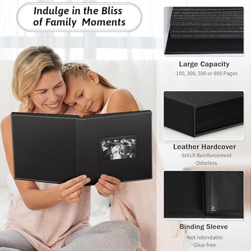 Popotop 4x6 Photo Album Holds 300 Pictures, Vegan Leather Hardcover - Image 5