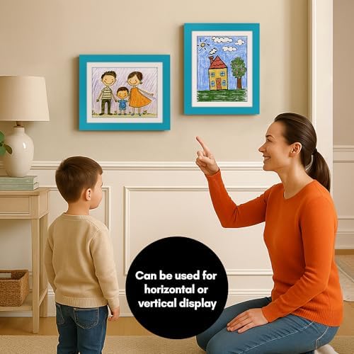 Americanflat 8.5x11 Changeable Kids Art Frame - Aquamarine - Image 4