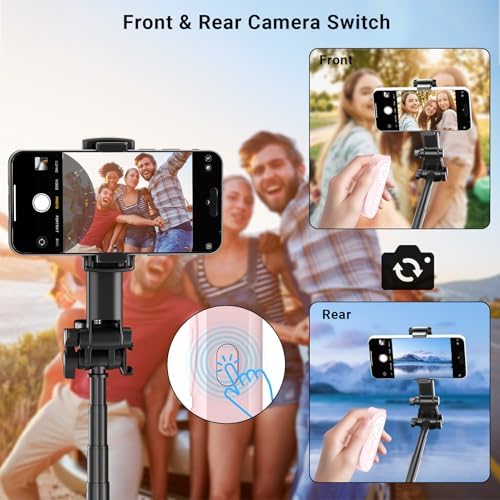 Wireless Camera Remote Control with Zoom for iPhone & iPad, Versatile Shutter with Front/Rear Camera Switch for Photo & Video, Smartphone Remote Clicker for TikTok - Image 4