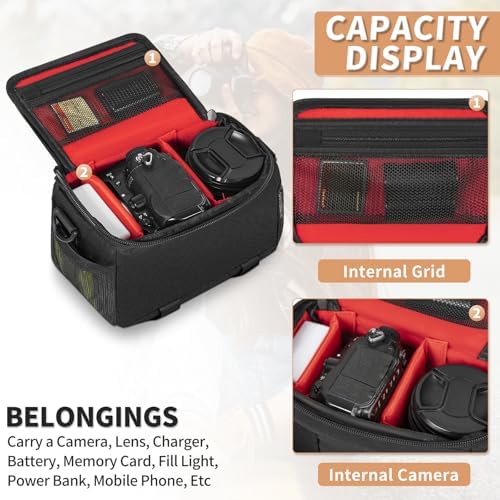 Camera Carrying Case, Camera Storage Bags Anti-Shock Crossbody Camera Case - Image 5