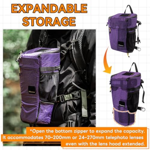 HIKEMAN Shoulder Bag Case for Camera - Outdoor Waterproof Shockproof Camera Bag,Detachable Strap for Daily Use,Travel,Cycling Climbing(Grey) - Image 2