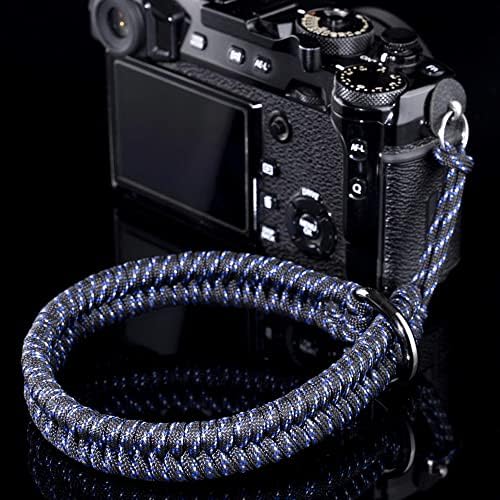 Paracord Camera Wrist Strap Lanyard-Quick Release for DSLR Mirrorless Blue - Image 2