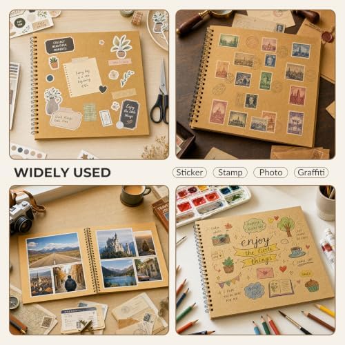 12x12 Scrapbook Album, 50 Pages Hardcover DIY Photo Memory Book - Image 6