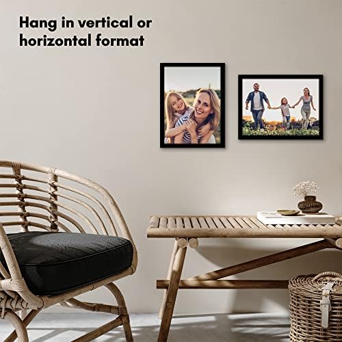 Americanflat 11x15 Picture Frame with Shatter-Resistant Glass - Signature Collection - Gallery-Style Frames Made of Engineered Wood - Photo Frame for Wall Display - Black - Image 6