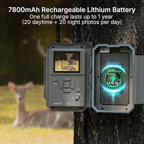 GardePro E6 2.0 Pro WiFi Trail Camera, 4K Video, Rechargeable Battery - Image 5