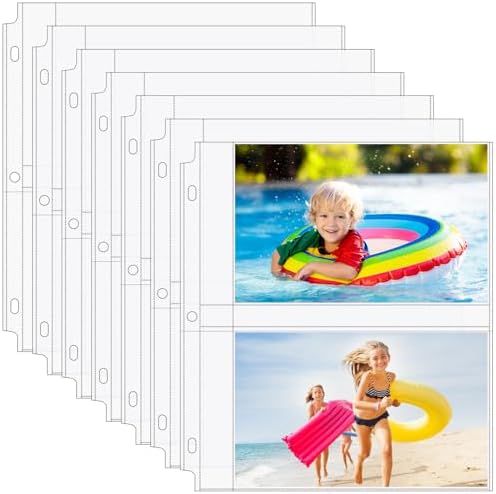 MaxGear 120 Pack 5x7 Photo Sleeves for 3 Ring Binder (480 Picture),2 Pocket by MaxGear