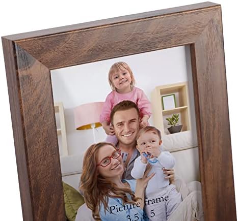 Giftgarden 3.5x5 Picture Frame Brown 12 Pack, Rustic Walnut 3.5 x 5 Photo Frames Bulk for Desktop Display or Wall Mount - Image 2