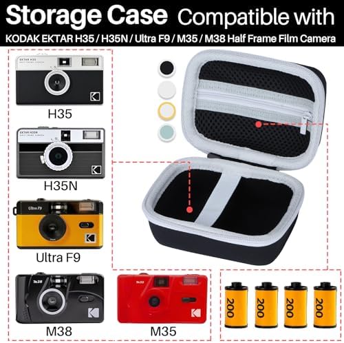 Lebakort Storage Case Compatible with KODAK EKTAR H35 / H35N / Ultra F9 / M35 / M38 Half Frame Film Camera (Off White Case) - Image 3