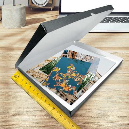 Golden State Art, Clamshell Archival Folio Storage Box 13x19, Gray - Image 3