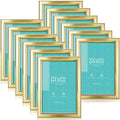 LaVie Home 4x6 Picture Frames (12 Pack, Gold) Simple Designed Photo Frame with High Definition Glass for Wall Mount & Table Top Display, Set of 12 Classic Collection by LaVieHome
