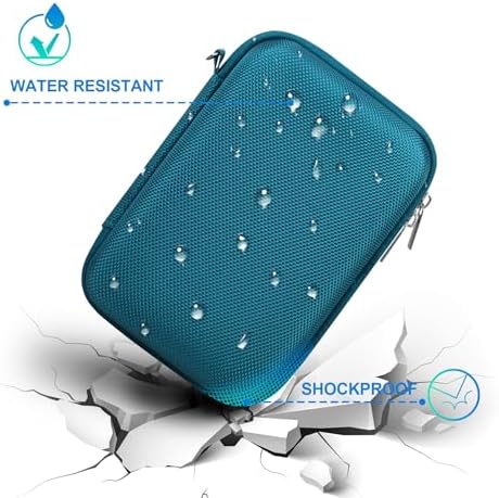 BOVKE Hard Carrying Case for FUJIFILM X-E5 Mirrorless Digital Camera, Extra Mesh Pocket for Batteries, SD Card, Charging Cables and More Additional Accessories, Blue - Image 6