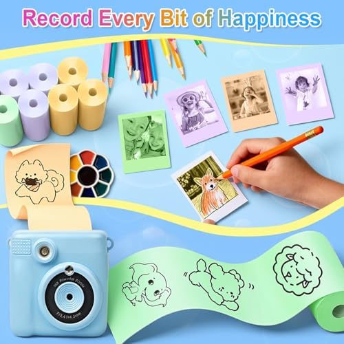 18 Rolls Kids Camera Paper Roll Refill Compatible with Most Instant Print Cameras for Kids BPA Free （2.24"x0.98" ） - Image 5