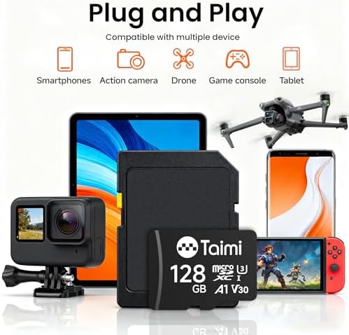 TAIMI Micro SD Card,Tf Card,A1,U3,V30,UHS-I,Microsd Memory Card,Read Speed Up to 90MB/s (64GB) - Image 3