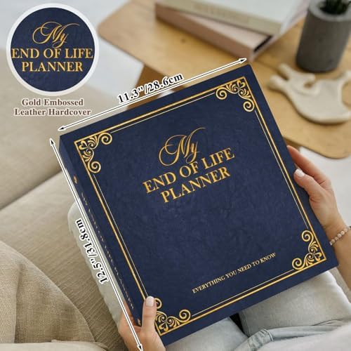 Lanpn End of Life Binder Organizer Death Planner 8.5"x11", Final Wishes & Estate Document Folder with 8 Dividers & 10 Letter Size Binder Pockets, When I Die Journal Before Death Life Plan Book, Blue - Image 2