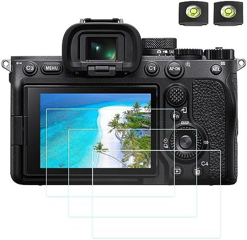 PCTC A7 IV A6700 ZV-E1 A7C II 7C II A7CII A7CR Screen Protector for Sony Alpha A6700 ZV-E1 ZVE1 A7 IV A7IV A7M4 A74 A7C II 7C II A7CII A7CR Camera [3+2 Pack] 0.3mm 9H Hardness Tempered Glass Cover by PCTC