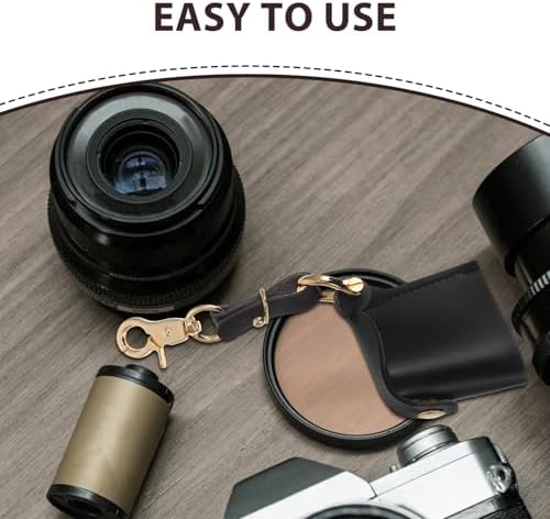 Luxshiny Small Camera Film Roll Bag with Keychain Portable Pu Leather Film Storage Case for Photographers Organizer Pouch - Image 3