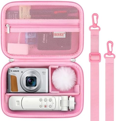 BOVKE Case for Canon G7X Mark III II/PowerShot SX740 SX730 Camera, Pink by BOVKE