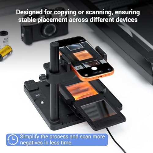 JJC Slide Mount Holder for 6x6 Medium Format Film Compatible with Film Scanners Copying Equipment, Holds 3 Negative Frames On Digitizing Adapter Set - Image 2