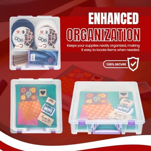 ArtBin Essentials 12 x 12 One-Compartment Craft Box, Clear - Image 5