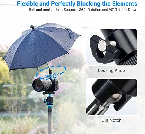 DSLR Mirrorless Camera Hot Shoe Umbrella Sunshade Rain Cover Protector - Image 3