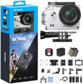 AKASO EK7000 4K30FPS 20MP WiFi Action Camera with EIS Ultra HD 131FT Waterproof Underwater Camera Remote Control 4X Zoom Support External Microphone by AKASO