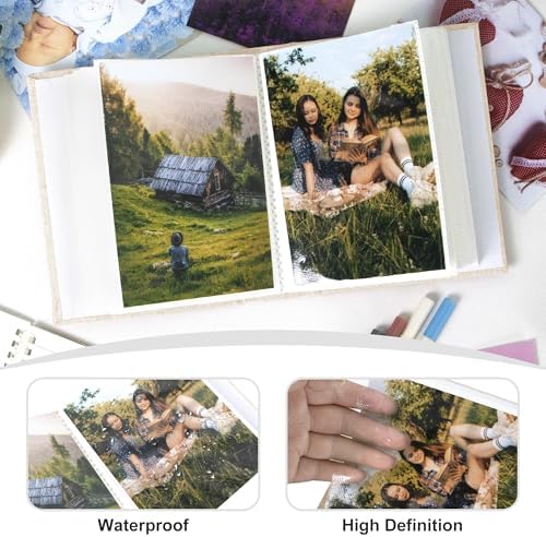Holoary Photo Album 4x6 100 Photos, 100 Pockets 4”x6” Picture Album, Linen Fabric Cover Picture Book for Photos, 4x6 Photo Albums for Family Weddings Travel Memories(Beige) - Image 4
