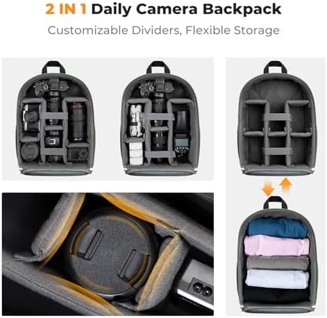 K&F CONCEPT Camera Backpack, DSLR/SLR/Mirrorless Photography Camera Bag - Image 4