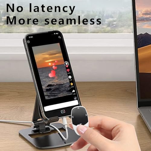 GOWENIC ScrollingRemote, Upgraded Bluetooth 5.3, Camera Remote Shutter, Automatic Liking, Photo Taking, and Video Recording Functions, with Smart Touchscreen, for Cell Phone Tablet (White) - Image 2
