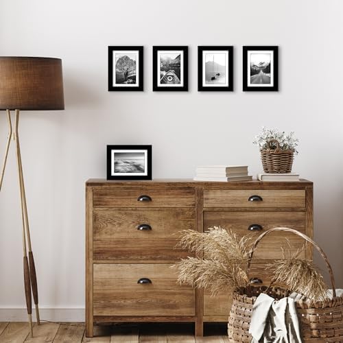 Americanflat 5x7 Picture Frame 5-Pack - Matted to 4x6 - Black - Image 5