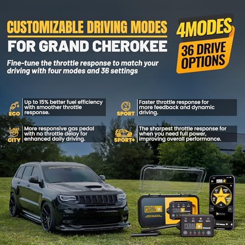PEDAL COMMANDER for Jeep Grand Cherokee 2007-2021 Throttle Response Controller - Plug-and-Play, 36 Driving Settings & App Control, Throttle Controller Upgrade, Grand Cherokee Accessories - Image 5