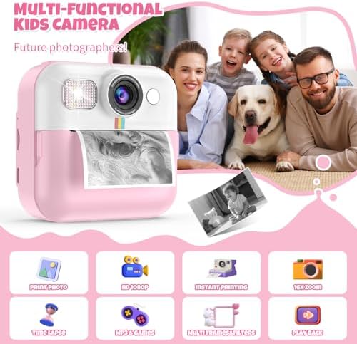 Instant Print Camera for Kids, Toddler Camera Birthday Gifts for Girls 3-10 - Image 2