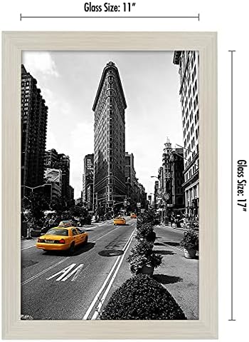 Americanflat 11x17 Picture Frame with Shatter-Resistant Glass - Signature Collection - Gallery-Style Frames Made of Engineered Wood - Photo Frame for Wall Display - Light Wood - Image 2