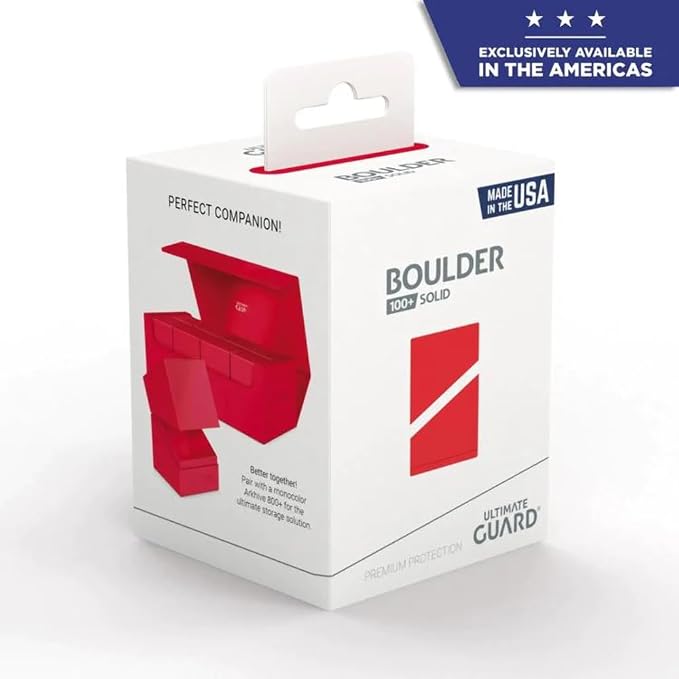 Ultimate Guard Boulder 100+ Classic, Deck Case for 100 Double-Sleeved TCG Cards, Rhodonite, Secure & Durable Storage for Trading Card Games, Soft-Touch Finish - Image 6