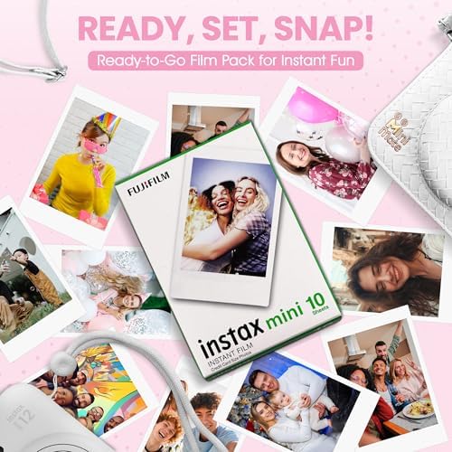 Fujifilm Instax Mini 12 Instant Camera Clay White + Minimate Custom Designed Case + Fuji Instax Film 10 Sheets & Photo Album - Image 5