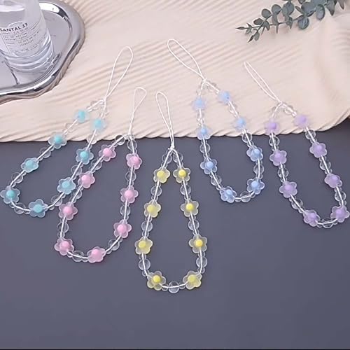 Beaded Phone Charm Lanyard Strap Girly Style Fixed Beads Pearl Lanyards - Image 6