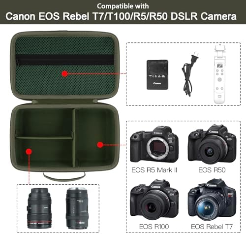 Hard Case for Canon EOS Rebel T7/T100/R50/R100 DSLR Camera with Lens - Image 3